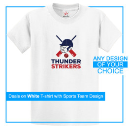 Custom Printed T-shirt For Sports Teams With Your Own Artwork On Front